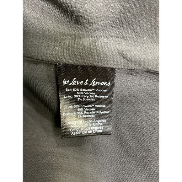 For Love & Lemons 'Aiko' Black Viscose Mini Skirt Size S - Picture 5 of 5